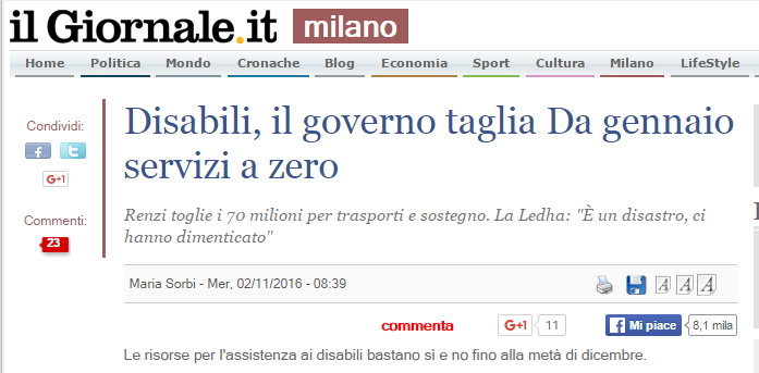 renzi disabili manovra finanziaria garavaglia argentin