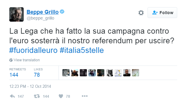 di battista referendum euro grillo