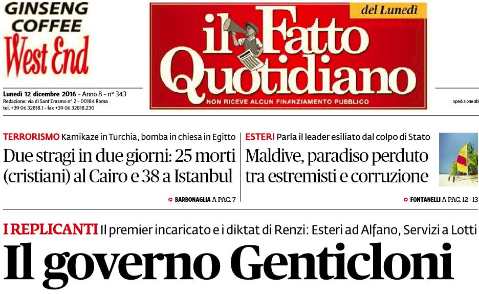 Dramma nella pubblicistica italiana: quale nomignolo per Gentiloni? article-post