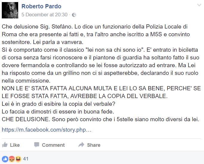 «La multa a Enrico Stefàno? Una bufala» article-post