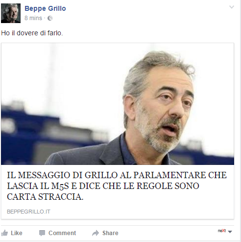 Che valore ha la minaccia di Grillo di far pagare la penale di 250mila euro a Marco Affronte? article-post