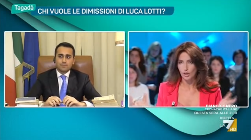 interviste apparecchiate di battista di maio rai la 7 - 3