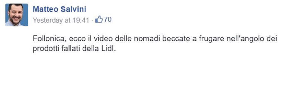 Come mai Salvini ha cambiato lo status sui dipendenti della LIDL di Follonica? article-post