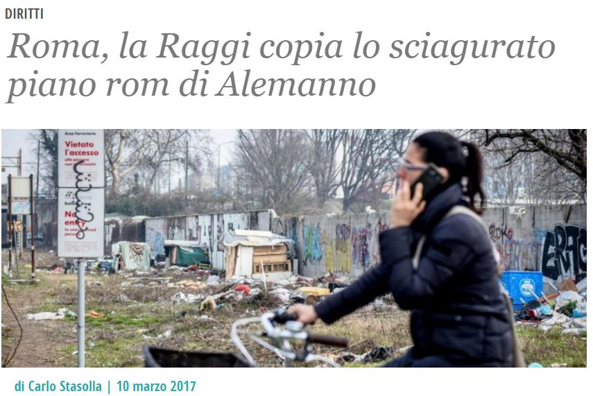 virginia raggi campo rom