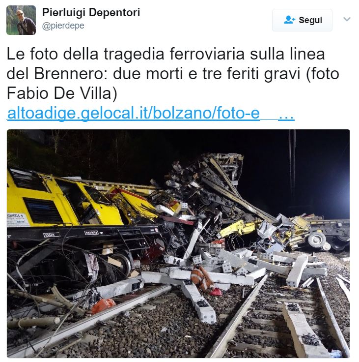 Lo scontro tra treni a Bressanone article-post
