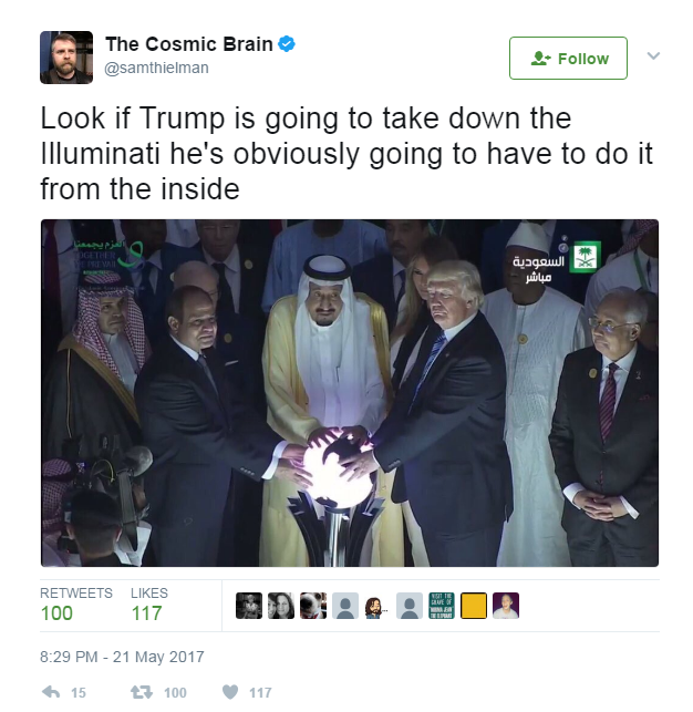 donald trump sfera luminosa arabia saudita - 4