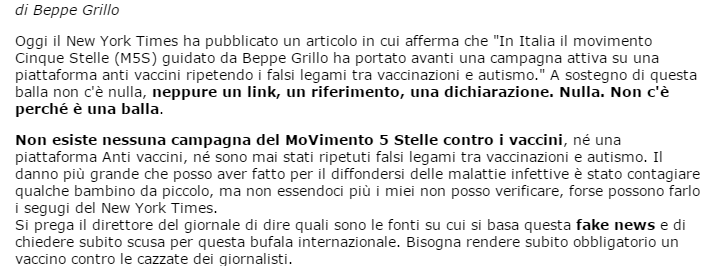 grillo new york times vaccini - 1