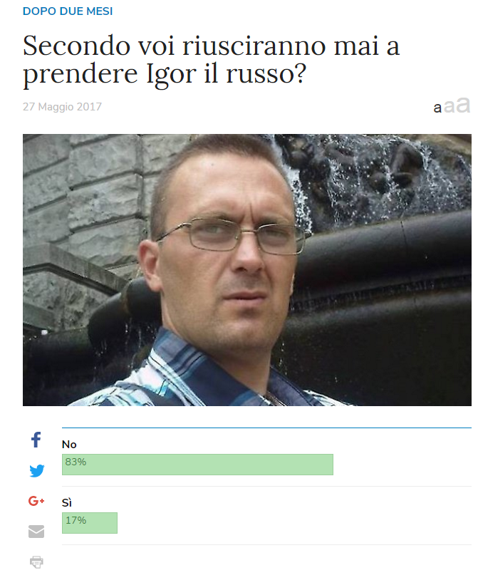 igor il russo libero sondaggio - 1