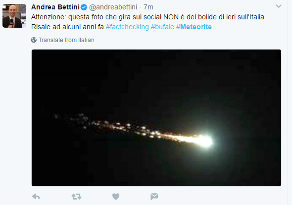 meteorite verde bolide 30 maggio 2017 - 1