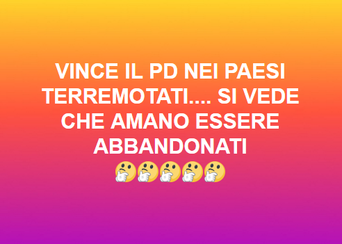 Gli insulti ai terremotati che votano «sbagliato» alle elezioni amministrative article-post
