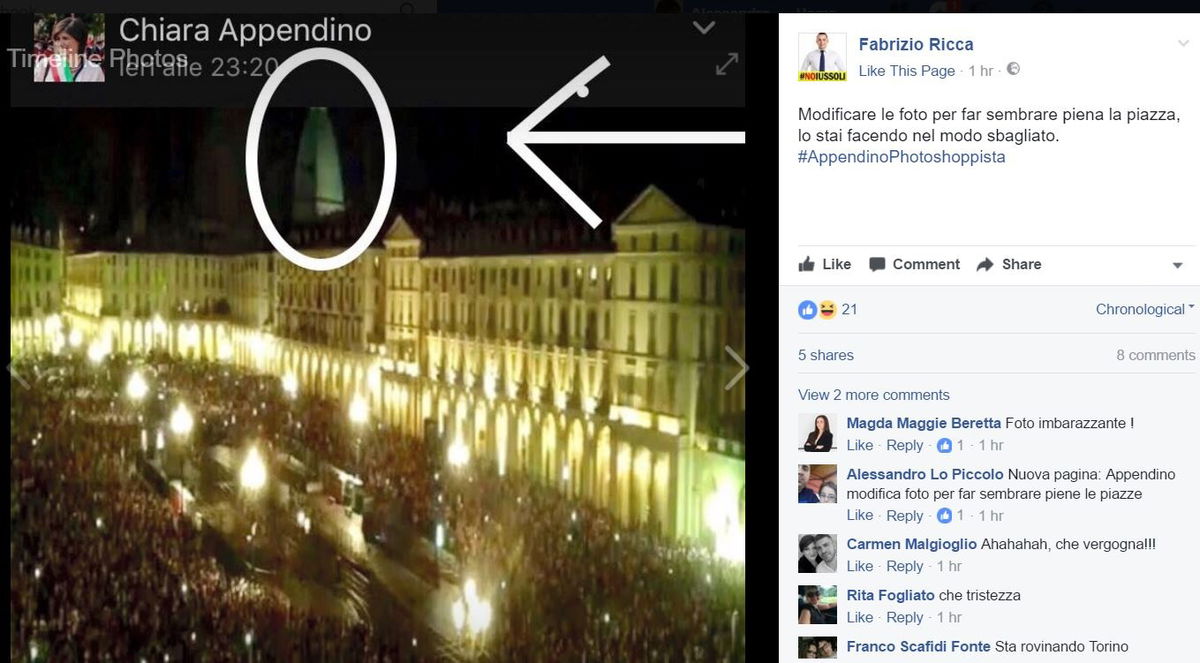 Chiara Appendino e l'accusa della foto di San Giovanni photoshoppata article-post