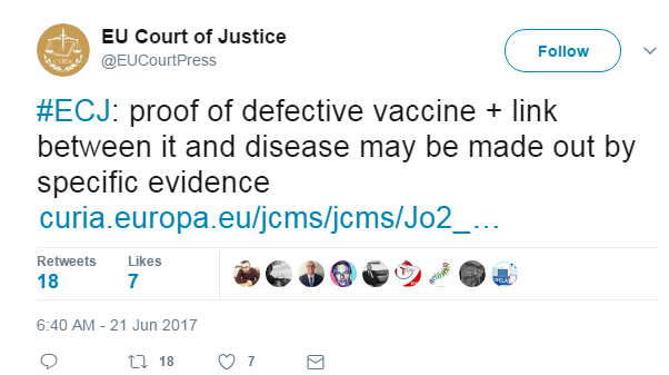 corte giustizia europea vaccino epatite b sclerosi multipla - 3