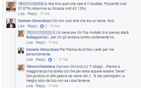 daniele ghirarduzzi parma pizzarotti sindaco 2017 -2