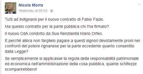 fazio contratto rinnovo morra - 2