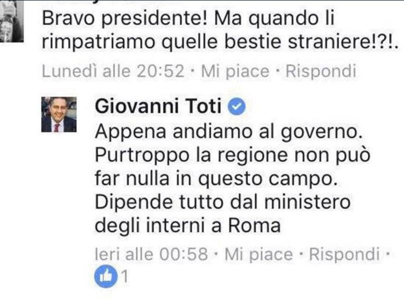 giovanni toti bestie straniere