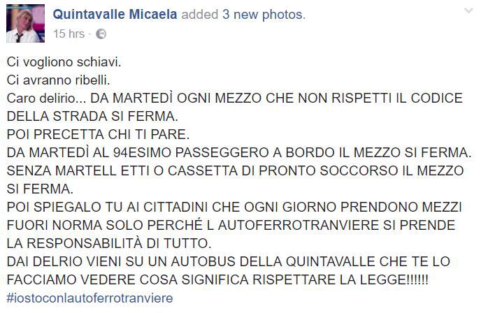 Micaela Quintavalle: la sindacalista che minaccia lo "sciopero bianco" dei bus a Roma article-post