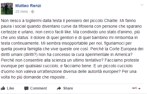 renzi charlie gard - 1