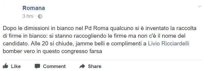 segreteria pd roma firme in bianco