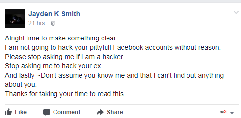Jayden K. Smith hacker profili fb - 4