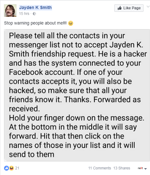Jayden K. Smith hacker profili fb - 5