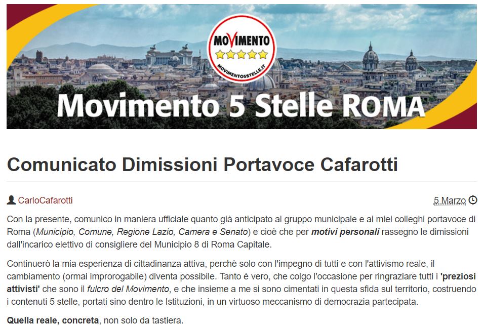 carlo cafarotti VIII Municipio