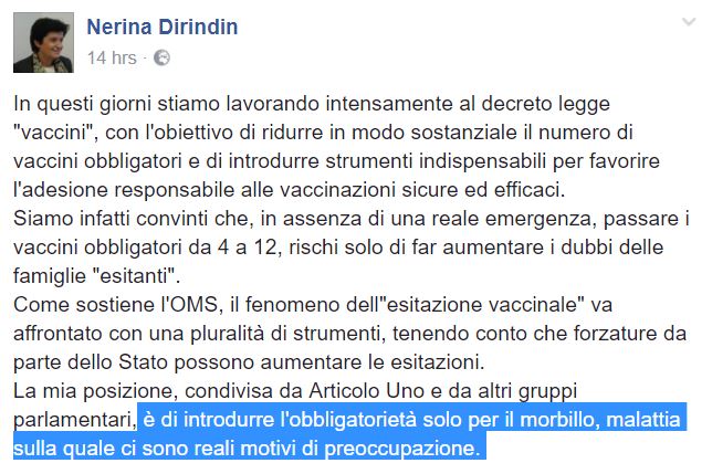 decreto vaccini obbligatori