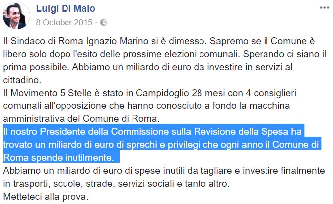 luigi di maio miliardo roma