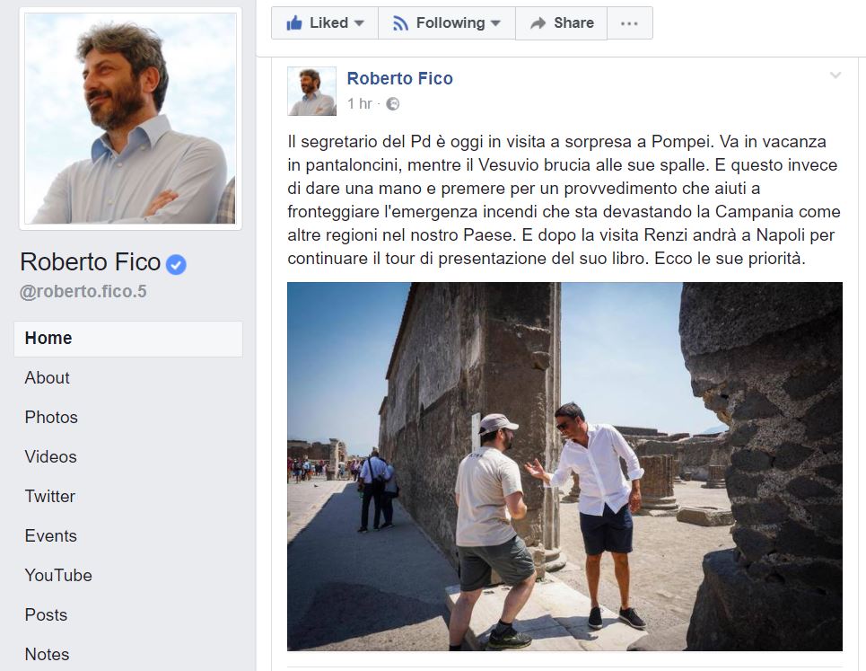 roberto fico renzi pantaloncini