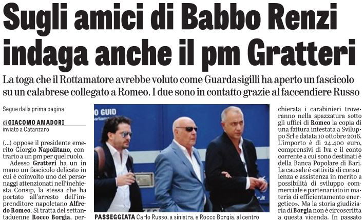 Rocco Borgia: un'altra inchiesta a Catanzaro sugli amici di Tiziano Renzi article-post