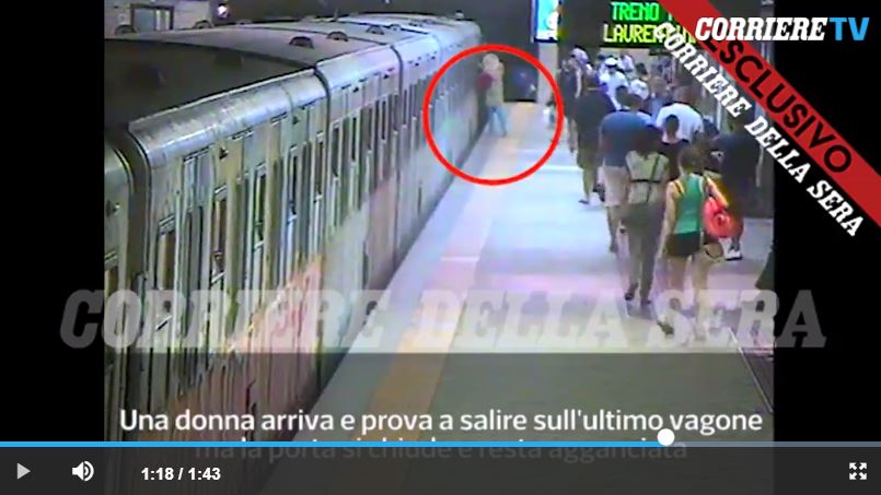 video donna trascinata metro macchinista 4