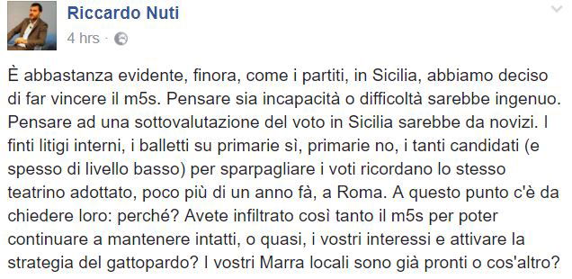 Riccardo Nuti e i partiti che hanno deciso di far vincere il M5S in Sicilia article-post
