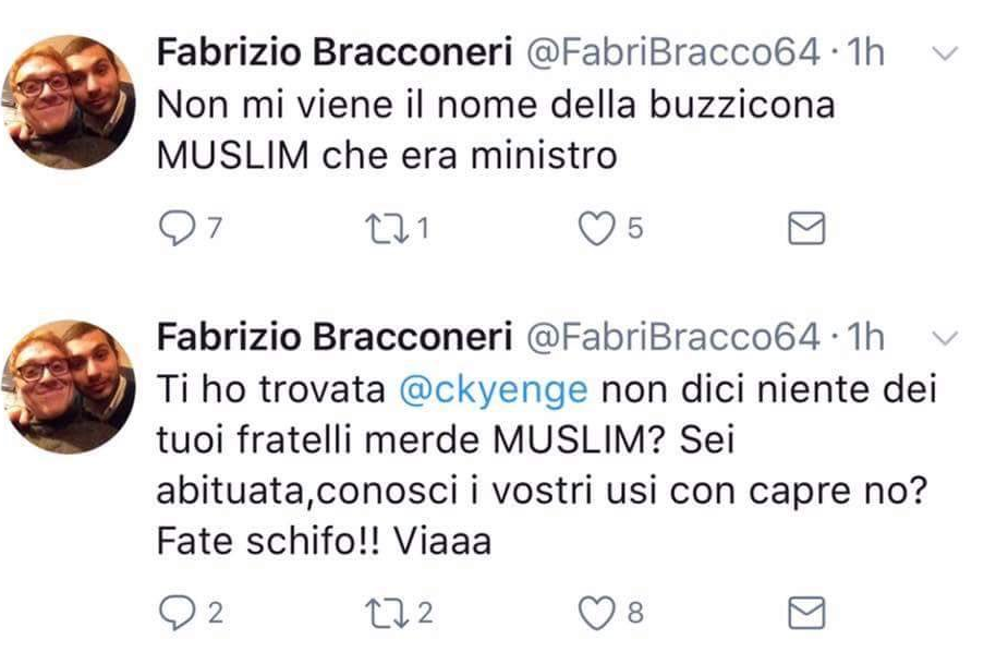 fabrizio bracconeri insulti kyenge twitter - 1