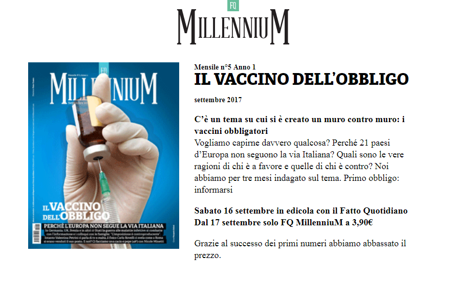 fq millennium vaccino inchiesta vaccini fatto quotidiano dario miedico - 1