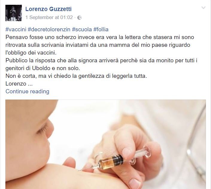 lorenzo guzzetti vaccini