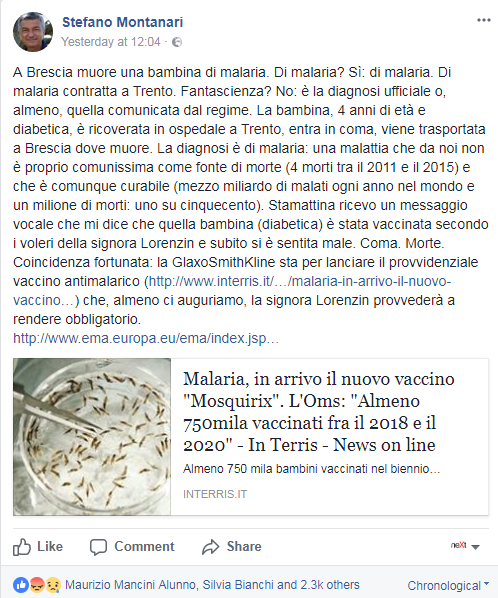 montanari miedico morelli bambina malaria vaccini - 3