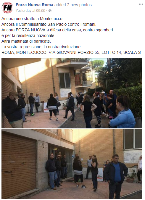 roma ai romani forza nuova famiglia appartamento ater montecucco - 1