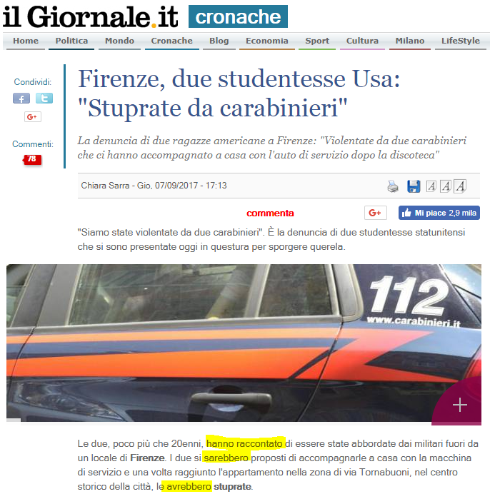 stupro firenze carabinieri turiste usa - 22