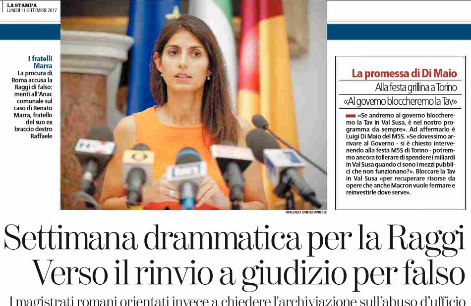 virginia raggi rinvio a giudizio