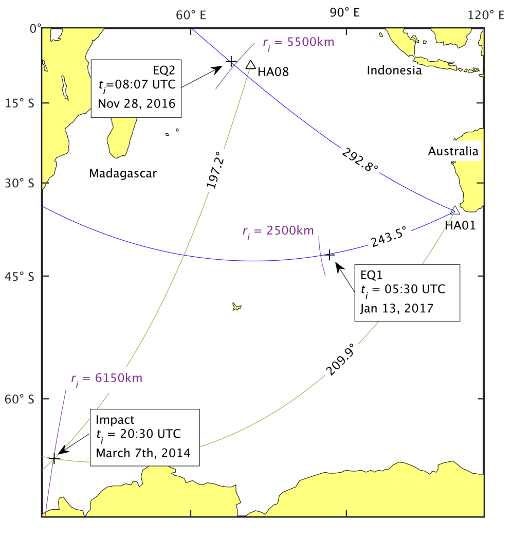 Malaysian Airlines volo MH370 ricerca mappa terremoti - 1