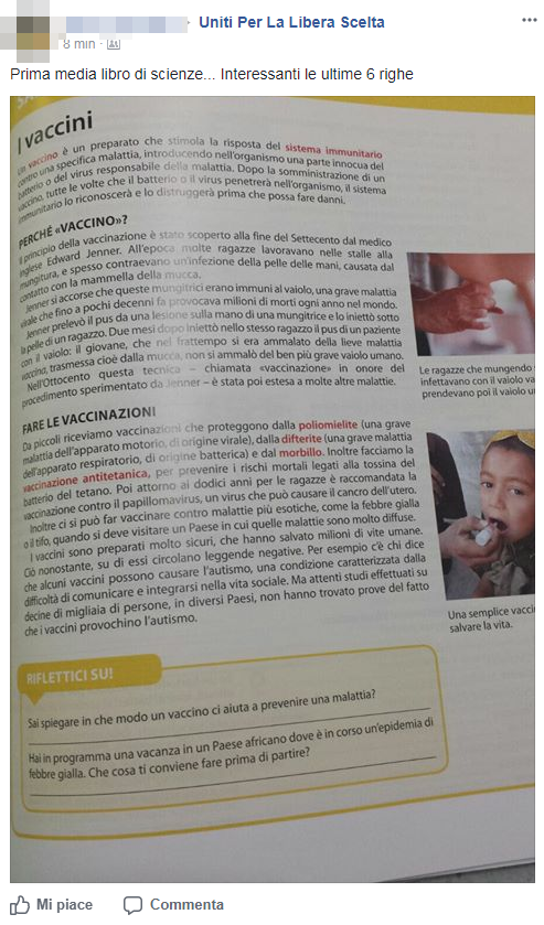 genitori no vax libri scuola vaccini - 2