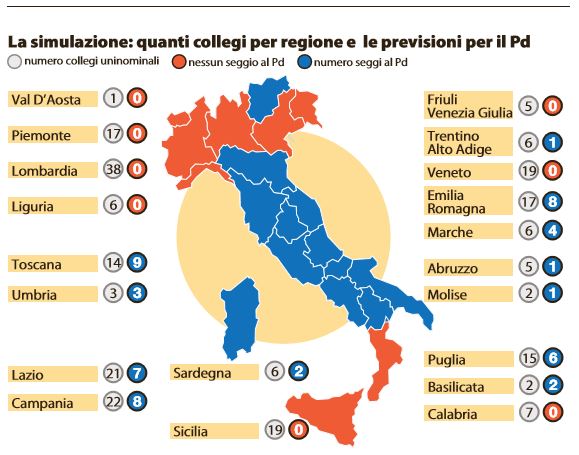 La Simulazione Del Rosatellum Certifica Il Rischio Batosta Per Il PD ...