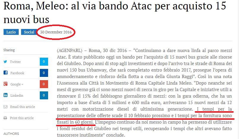 Virginia Raggi e i 15 autobus "in arrivo" (sulla cassa del morto) article-post