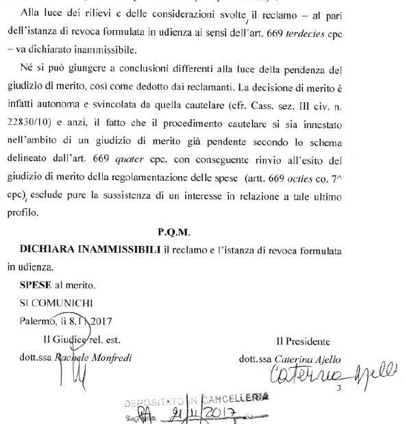 cancelleri ricorso giulivi regionarie m5s sicilia tribunale - 2