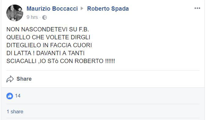 Maurizio Boccacci: chi è il fascista che esprime solidarietà a Roberto Spada article-post