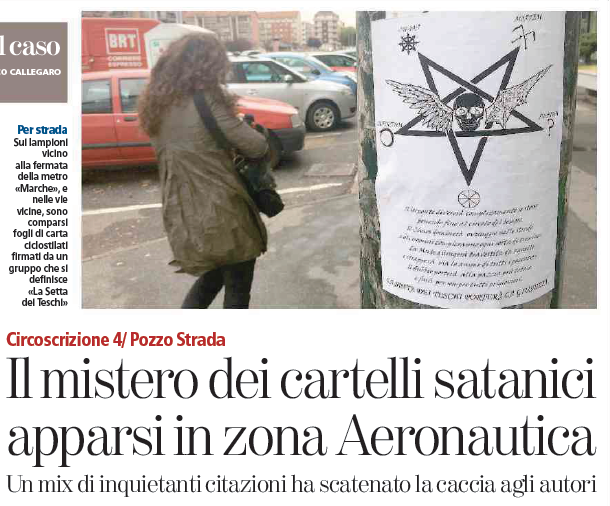 messaggi satanici torino volantino pozzo strada - 1