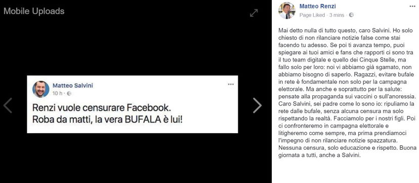 Renzi, Salvini e le bufale article-post