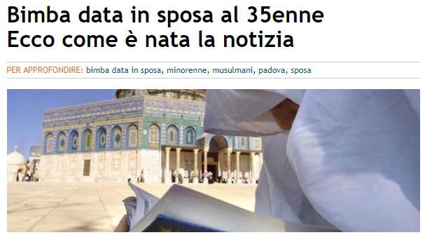 Le strane scuse del Gazzettino per la storia della bimba di 9 anni che sposa un 35enne article-post