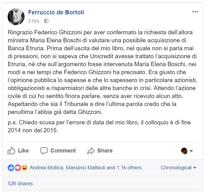 ferruccio de bortoli maria elena boschi