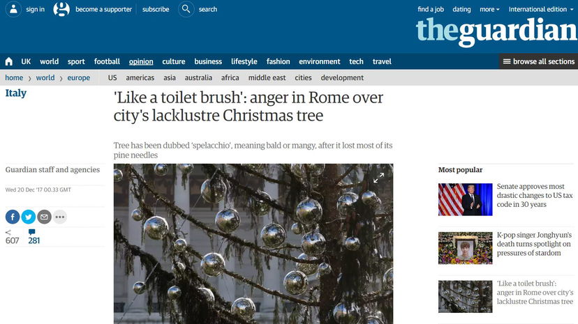 Spelacchio sul Guardian: una grande vittoria dell'amministrazione M5S! article-post