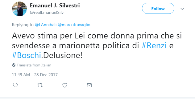 Quelli che attaccano Lucia Annibali per aver osato rispondere a Travaglio article-post